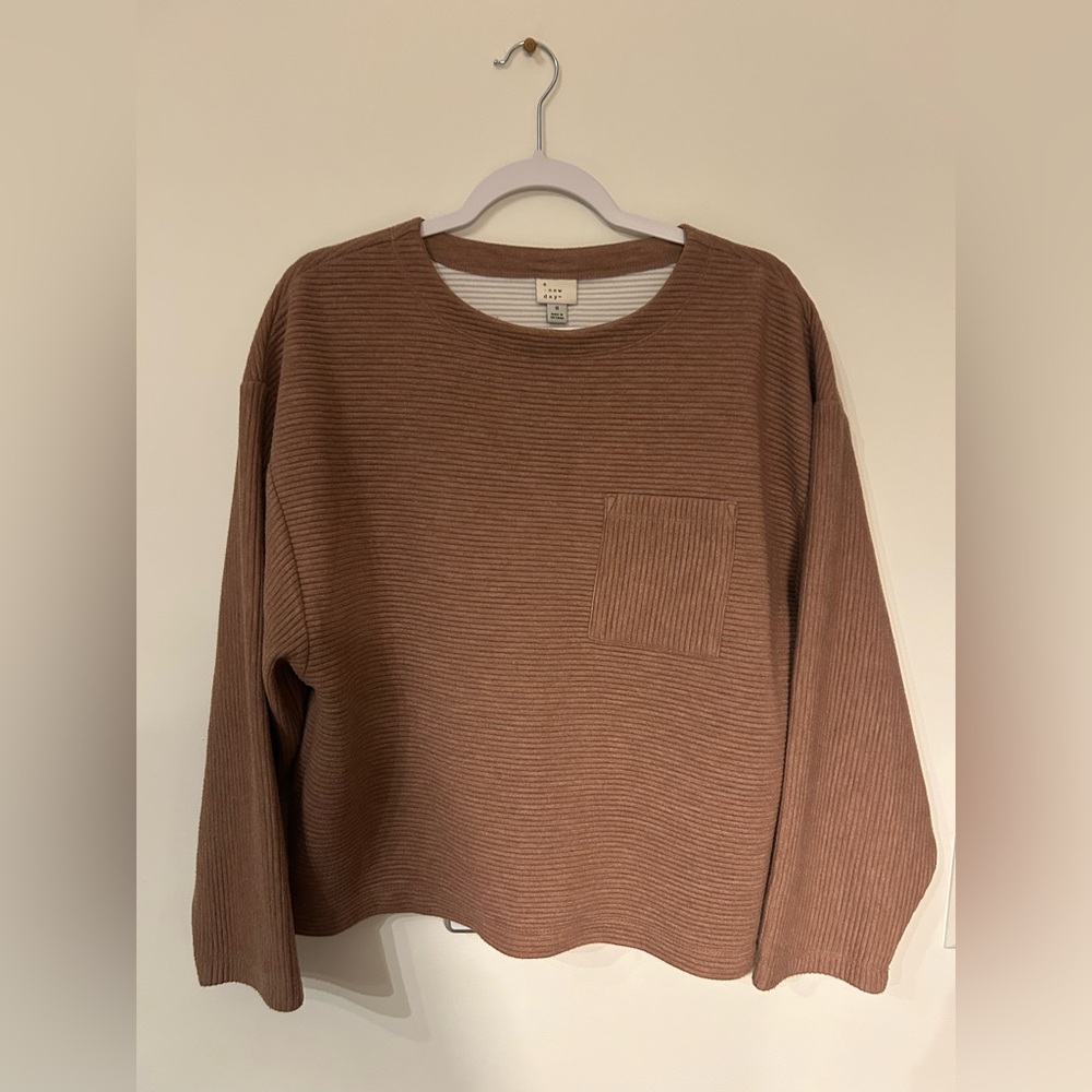 a new day Women's Dark Rusr Crew Neck Sweater